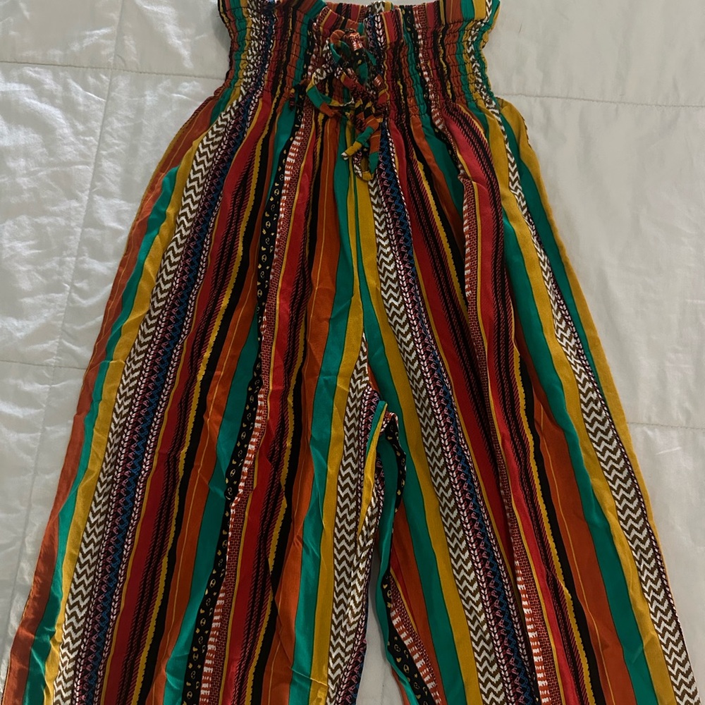Multicolor Striped Women's Jumpsuit